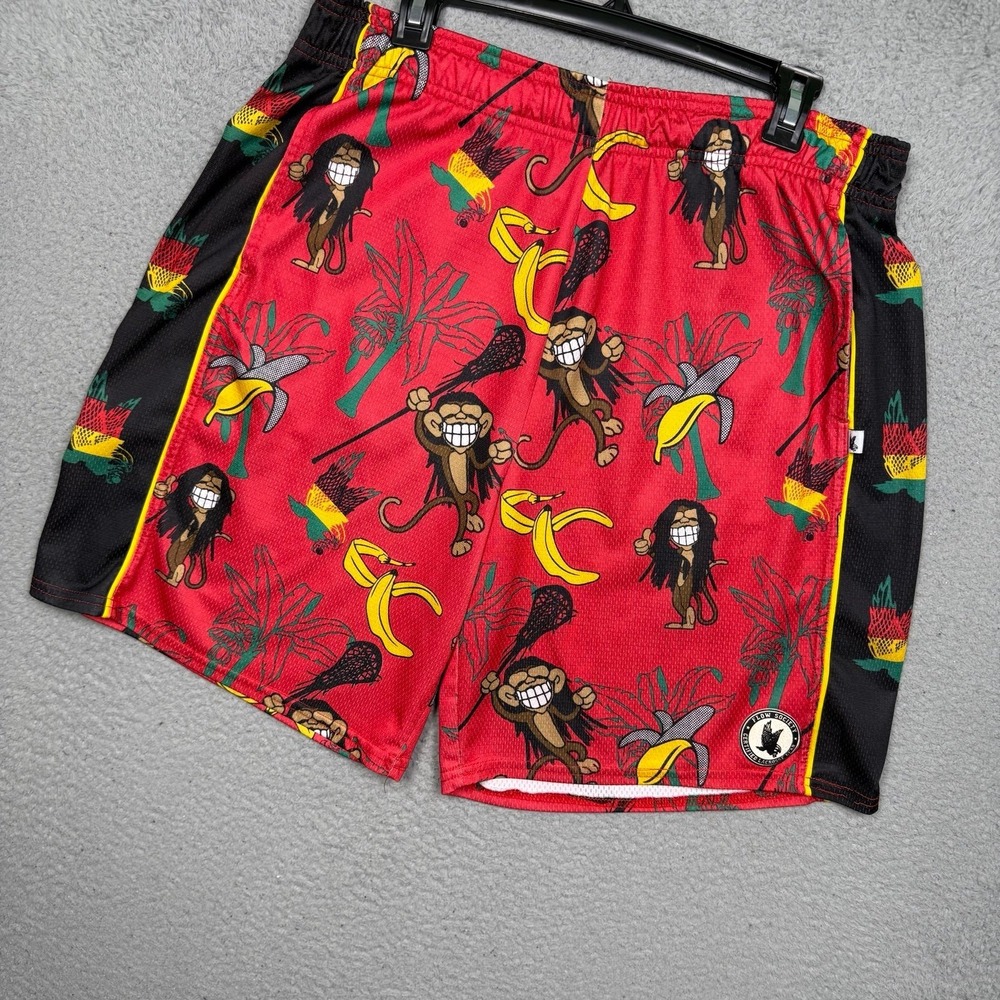 Flow Society Rasta Monkey Banana Lacrosse Shorts